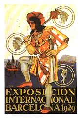 Cartell oficial de l'Exposici Internacional de Barcelona el 1929. Museu Militar de Montjuc.